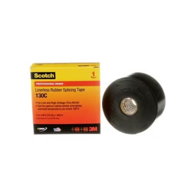 3M 130C-2X30FT SPLICING TAPE LINERLESS RUBBER 2IN X 30FEET 1ROLL 3M 130C-2X30FT SPLICING TAPE LINERLESS RUBBER 2IN X 30FEET 1ROLL