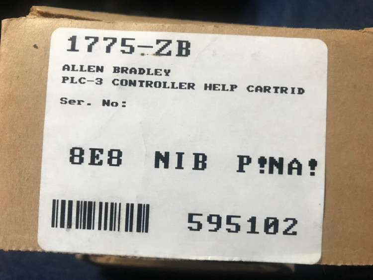 ALLEN BRADLEY 1775-ZB PLC-3 CONTROLLER HELP CARTRIDGE ALLEN BRADLEY 1775-ZB PLC-3 CONTROLLER HELP CARTRIDGE