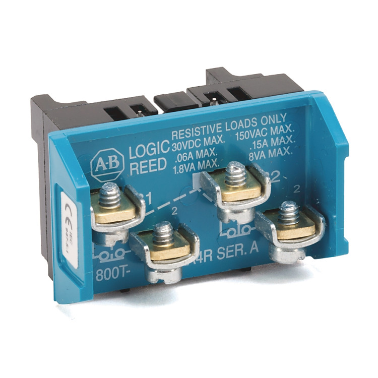 ALLEN BRADLEY 800T-XA4R CONTACT BLOCK, LOGIC REED BLOCK, 2 N.C.
