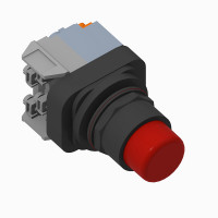 ALLEN BRADLEY 800H-FRXMQ24RA7 30.5MM TYPE 4/4X/13 3 POS PUSH-PULL PB-ILLUM., OUT/CNTR/IN-MOM/MAINT/MAINT, RED, MUSHRM HD, INCAND., 24V AC/DC, 1 NCLB-1 NC