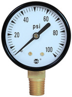 AMETEK 162988 PRESSURE GAUGE 0-100PSI 1/4IN NPT LM 2IN DIAL