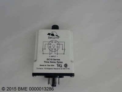 AMPERITE 24D.1-10HST2 THIS IS AN INTERVAL-ON TIME DELAY RELAY WITH 24 VDC INPUT VOLTAGE AND .1-10 HOUR ADJUSTABLE TIMING RANGE AMPERITE 24D.1-10HST2 THIS IS AN INTERVAL-ON TIME DELAY RELAY WITH 24 VDC INPUT VOLTAGE AND .1-10 HOUR ADJUSTABLE TIMING RANGE