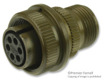 AMPHENOL MS3106A-14S-2S CIRCULAR CONNECTOR RCPT SIZE 14S, 4POS, CABLE; CONNECTOR TYPE:CIRCULAR MILITARY; CONNECTOR BODY MATERIAL:ALUMINIUM ALLOY; GENDER:RECEPTACLE; CONTACT G