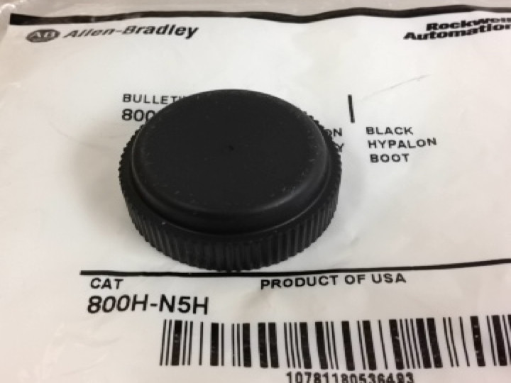ALLEN BRADLEY 800H-N5H  HYPALON PROT. BOOT FOR NON-ILLUM. PUSH BUTTONS, BLACK