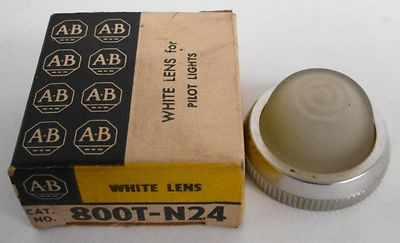ALLEN BRADLEY 800T-N24 GLASS CAPS FOR PILOT LIGHTS, WHITE ALLEN BRADLEY 800T-N24 GLASS CAPS FOR PILOT LIGHTS, WHITE