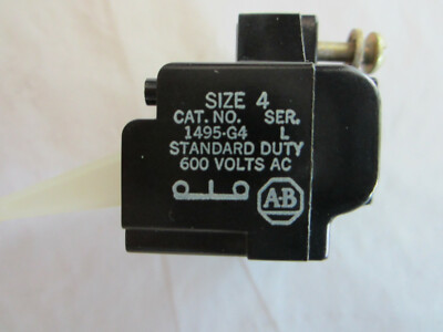 ALLEN BRADLEY 1495-G4 CONTACT,AUXILIARY FOR STARTER OR CONTACTOR ALLEN BRADLEY 1495-G4 CONTACT,AUXILIARY FOR STARTER OR CONTACTOR
